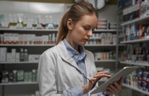 female-pharmacist-with-table-checking-stock-pharmacy